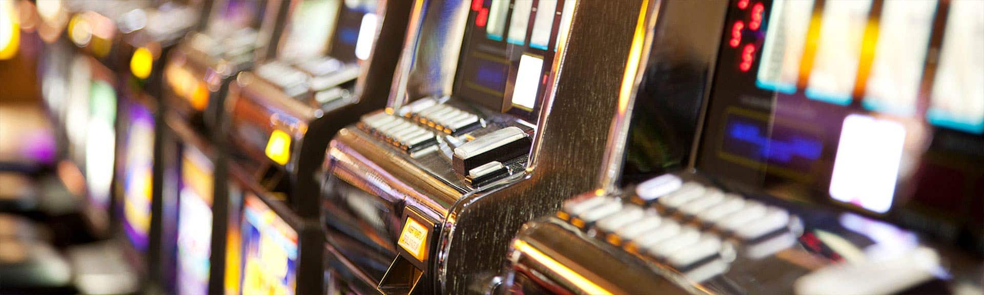 Row of Casino Slot Machines